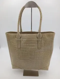 ベージュ クロコダイル　トートバッグ