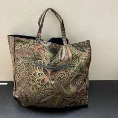 ハンドメイド　平成レトロ　花柄トートバッグ