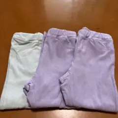 GU baby ライトグリーン・パープル パンツ 3枚セット 90