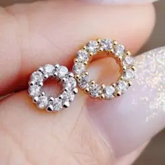 キラキラ☆ラウンド ボディピアス 丸 ステンレス ねじピアス 金属アレルギー対応