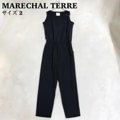 マルシャルテル オールインワン パンツ ノースリーブ 肩ジップ 黒 M
