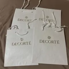 【新品未使用】DECORTÉ ショップ袋 4枚セット ホワイト