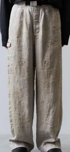 HEAVY LINENHERRINGBONEWIDE EASYTROUSERS - メルカリ