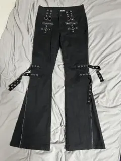 か*リ様 ジャンク品☆h.ANARCHY スカート付きボンテージ風パンツ