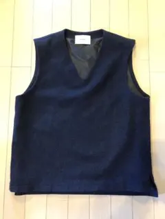 INHERIT ウールベスト サイドジッパー サイズM