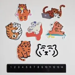 muzik tiger ムジークタイガー ステッカー シール 7枚セット 韓国のサムネイル
