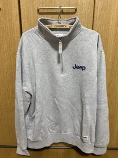 Jeep グレー ハーフジップ