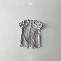 【新品未使用】LINDO BEBE チェック柄ロンパース