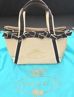 未使用中古品　TOCCA トートバッグ ベージュ　＊変色あり