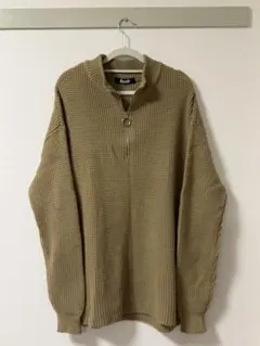 kutir クチール ベージュ ハーフジップ ニット Lのサムネイル