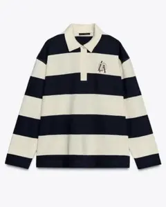 ZARA 長袖ポロシャツ　ラガーシャツ