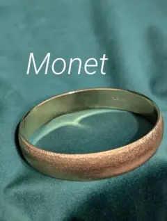 MONET モネ ゴールド バングル 幅広 大きめ ヴィンテージ