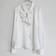 【Tokyo Brave】（F）ボウタイシアーテクスチャ－長袖ブラウス/リボン