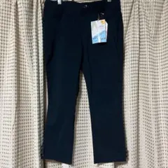 クロップドパンツ 紺 LLサイズ 裾ボタン