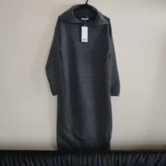 アズールグレー ニットワンピース 長袖 新品タグ付き