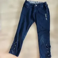 Ziddy link ダークブルー レースアップパンツ