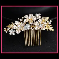 髪飾り　ピン　花　ウェディング　キラキラ　結婚式　誕生日　ヘアアクセ　ハロウィン