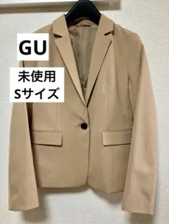 GU ウォッシャブル テーラードジャケット ベージュ【S】