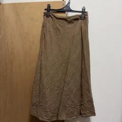 ブラウン ダイヤモンドパターン ロングスカートのサムネイル