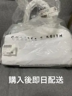 CHARLES & KEITH ライトアッシュグレー　 トートバッグ　即購入可能