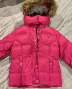 【トミーヒルフィガー】キッズ4.5 ピンク ダウンジャケット フード付き