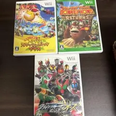 wiiソフト　フーパースマッシュボール　ドンキーコングリターンズ　仮面ライダー