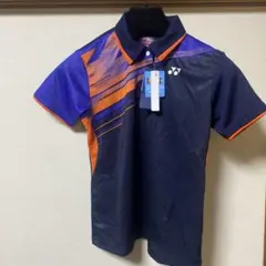 YONEX バドミントン ポロシャツ Mネイビー/オレンジ/パープル