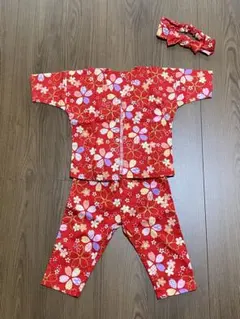 子供鯉口シャツ（子供ダボシャツ）上下セット　サイズ80