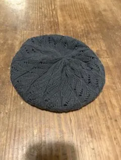 ダークグレー ベレー帽