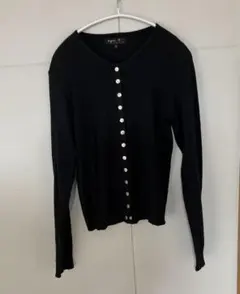agnès b. カーディガン 長袖 ブラック