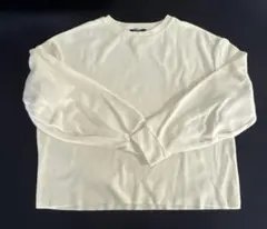 ZARA TRAFALUC 淡イエロー 長袖ニット Mサイズ