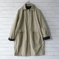 DoCLASSE 中綿コート（L）ベージュ ステンカラー ロング 軽量 美品