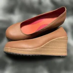 値下げ　Crocs ウェッジソール パンプス ブラウン W7 23のサムネイル