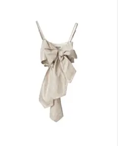 HOUGA sandy bustier / beige ホウガ　リボン　ビスチェのサムネイル