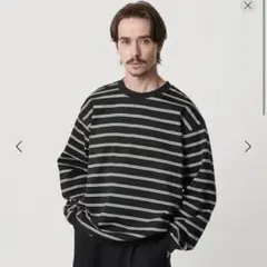 beauty&youth L トリプル ボーダー スウェット Tシャツ