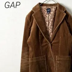 GAP テーラードジャケット ベロア素材 ポケット付き シンプル 羽織り