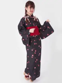 Ank Rouge × MAKI クマ 熊 黒 浴衣 アンクルージュ - メルカリ