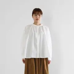 ハウスHUIS◇ギザコットンブロードスクエアワイドシャツ◇白U024