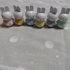 미피 미니 피규어 6체 세트 파스텔 컬러 유라유라 미피