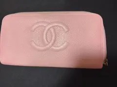 CHANEL キャビアスキン ラウンドファスナー 長財布