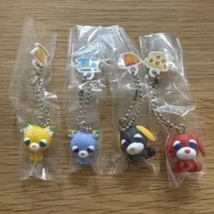 お茶犬 チョコボーロ ボール付きキーホルダー アール ロン ミン ラン