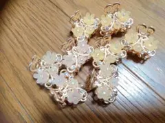 ラプンツェルヘアー　髪飾り　ヘアドレス　ヘアクリップ　花　2次会　ウエディング