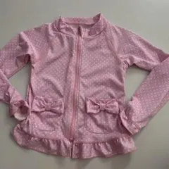 新品キッズ子供服　120 水着　女の子用　可愛い　リボン　子供用ラッシュガード