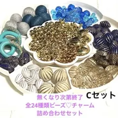 匿名発送　全24種類ビーズ♡チャーム詰め合わせ　ハンドメイドパーツ　ビーズ