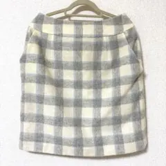 anysis チェック柄 ひざ丈スカート M