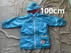 メンズ キッズ フード付きジャンパー ウインドブレーカ100cm ライトブルー