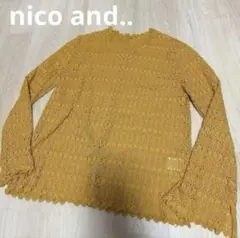 nico and..長袖鍵編みカットソー レディースフリーサイズのサムネイル