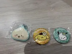 ラバーミラーキーホルダーサンリオ シークレットグリッター缶バッジ チャームセット