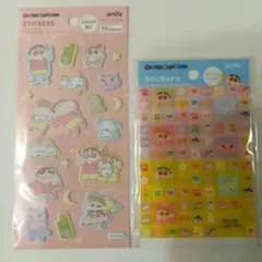 クレヨンしんちゃん シールセット タイルシール ふわふわシール 2枚セット