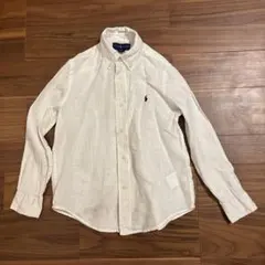 Ralph Lauren リネン　シャツ　ホワイト120cm キッズ　白